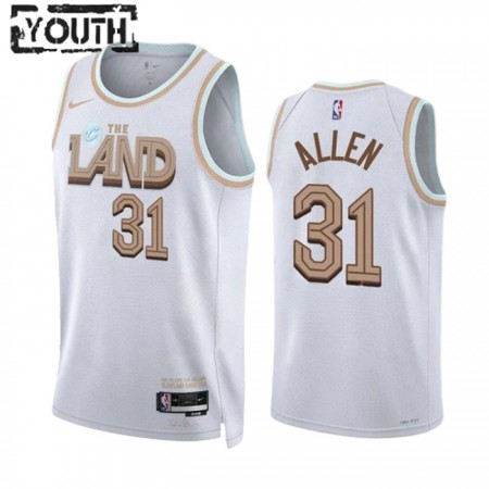 Maillot Basket Enfant Cleveland Cavaliers Jarrett Allen 31 2022-23 Nike City Edition Blanc Swingman